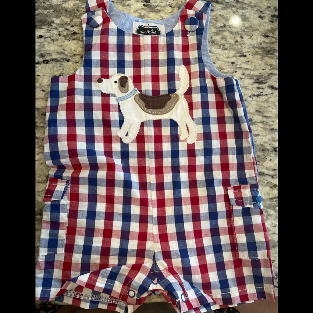 Adorable Mudpie Boys romper 6-9months